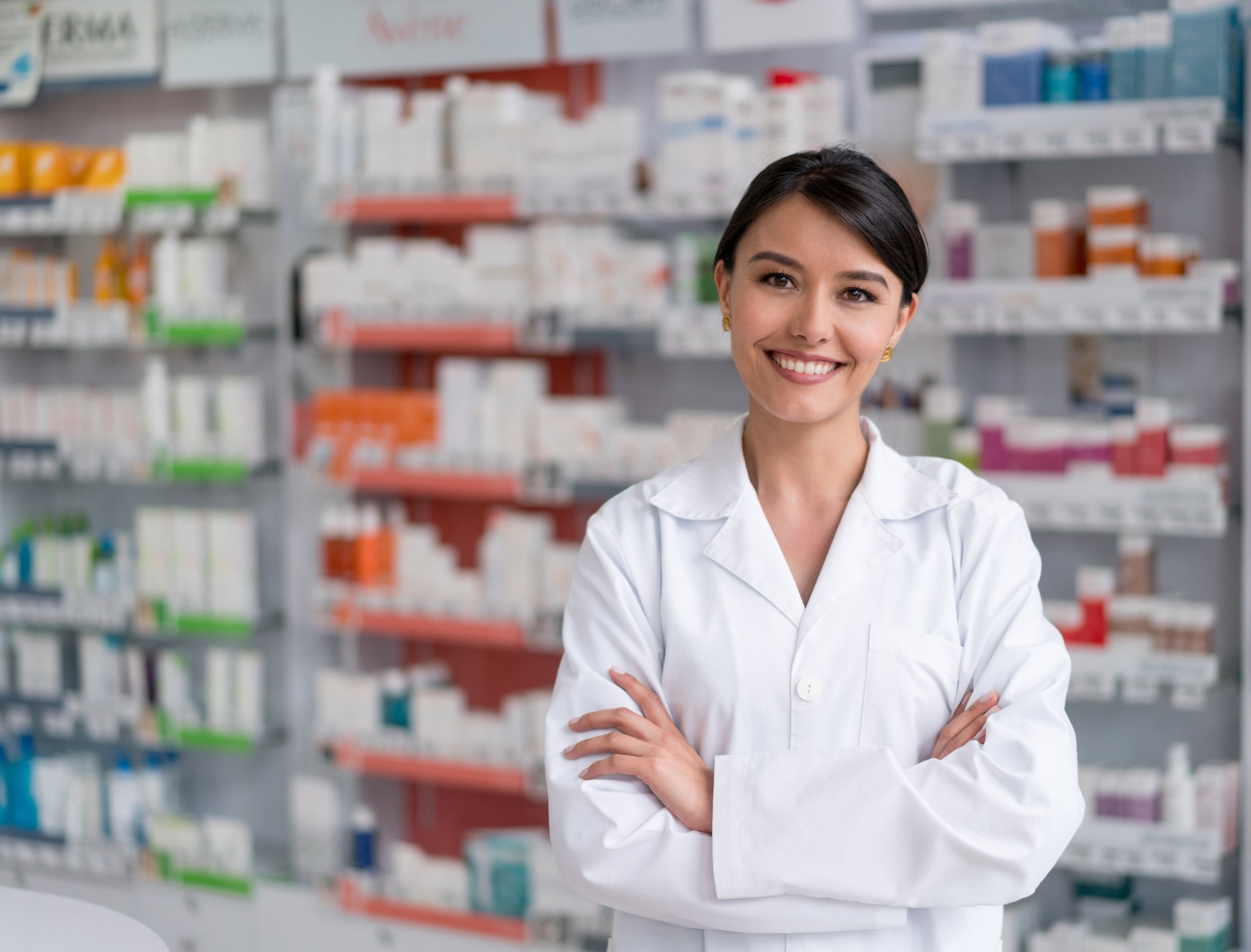 Pharmacist working at the drugstore